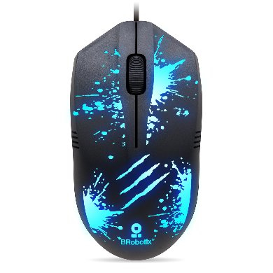 Mouse usb rgb xplotion brobotix 263939 - negro, 800/1200/1600 dpi