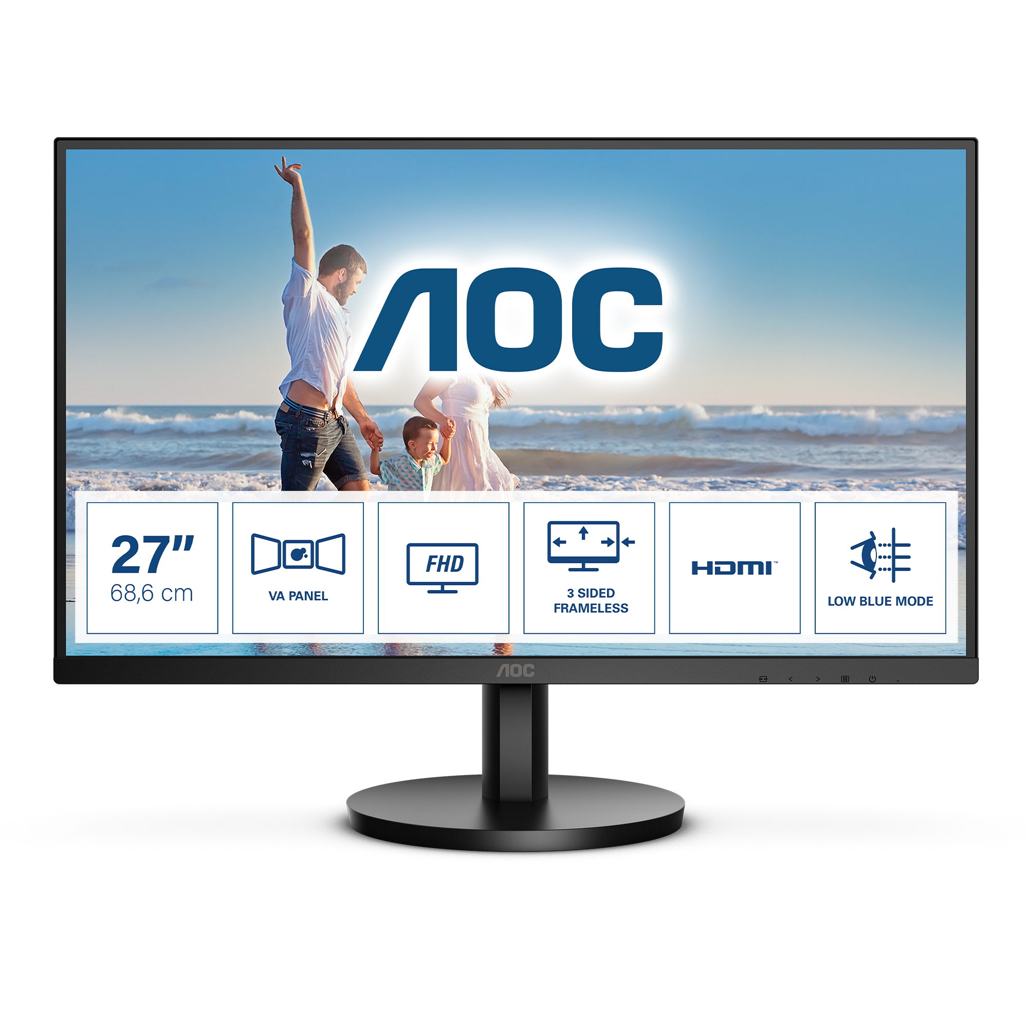 Monitor aoc modelo 27b3hm brillo 250 cd/m2 (typical) tiempo de respuesta 4ms (dcr)