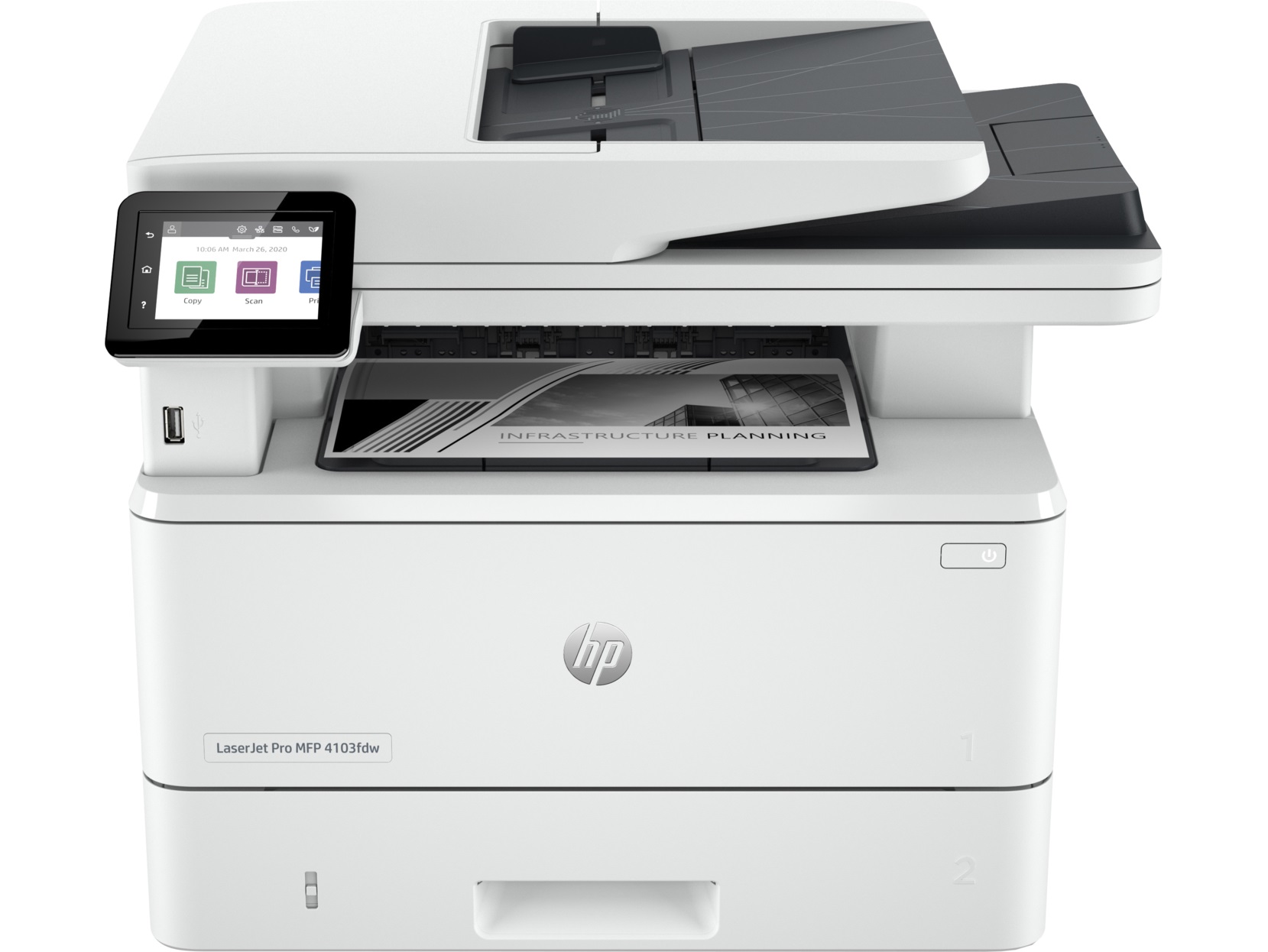 Impresora multifunción hp laserjet pro 4103dw 2z627a - 1200 x 1200 dpi - 40 ppm, 80000 páginas por mes