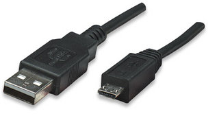 307178 cable usb a a micro-b de alta velocidad - 1.8m color negro.