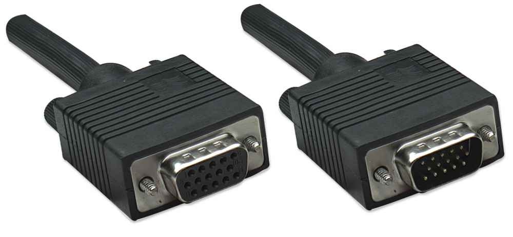 309011 extension vga hd15 macho a hd15 hembra; 1.8 m. negro - completamente blindado para reducir la interferencia.