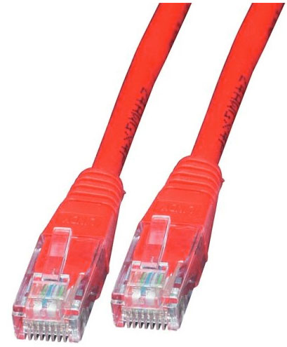 Cable de red intellinet 318952 cat5e - 1 m, rj-45, rj-45, macho/macho, rojo