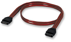 340700 cable de datos sata - 7 pines macho a macho, 50 cm, rojo