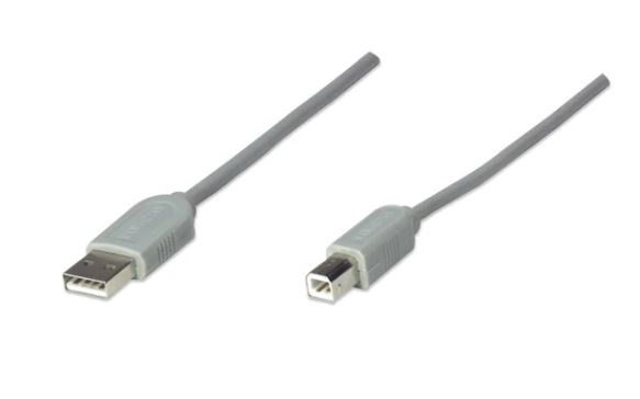 341028 cable usb para impresora; 5m color gris. usb 1.1 tipo a macho a usb 1.1 tipo b macho.