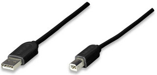 Cable usb a a b (342650) negro/blanco - economico 1.8 m