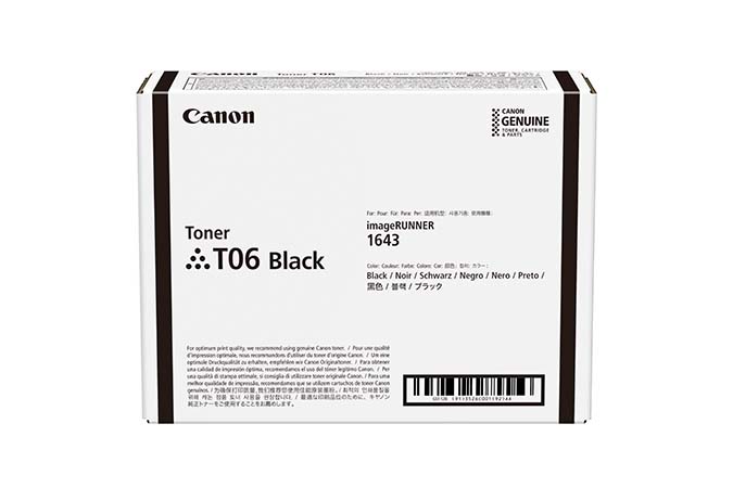 Toner canon t06 - laser, negro, 20500 páginas, negro