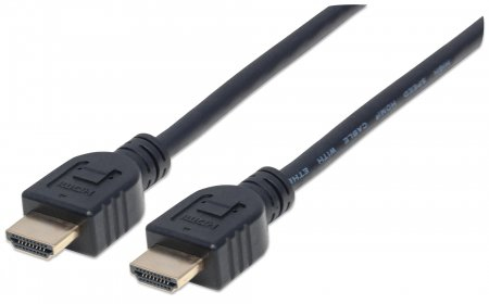 353922 cable hdmi de alta velocidad con ethernet - para pared 1m, hec, arc, 3d, 4k, blindado, calificado como cl3 negro.