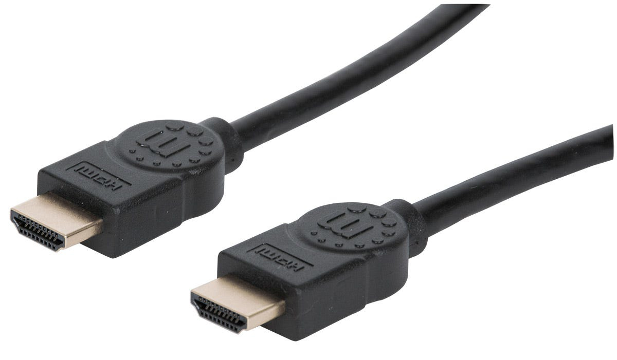 Cable hdmi de ultra alta velocidad con ethernet - 8k@60hz o 4k@120hz manhattan 354332, 3 m, macho, negro