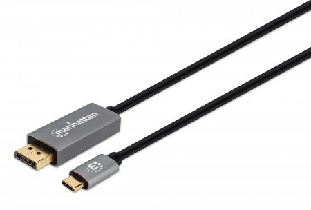 Cable usb-c a displayport m  manhattan 354844 - usb c, displayport, 2 m, negro