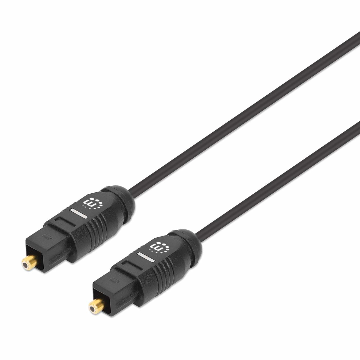 356084 cable de audio digital óptico toslink - 2 conectores toslink s/pdif m-m, 3 m, contactos dorados, negro, calidad hifi superior con fibra óptica