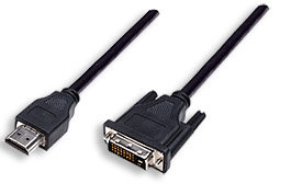 372503 cable hdmi macho a dvi-d 24+1 macho - enlace dual, negro, 1.8m.