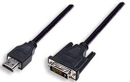 Adaptador hdmi a dvi-d manhattan 372510 - negro, hdmi, dvi-d