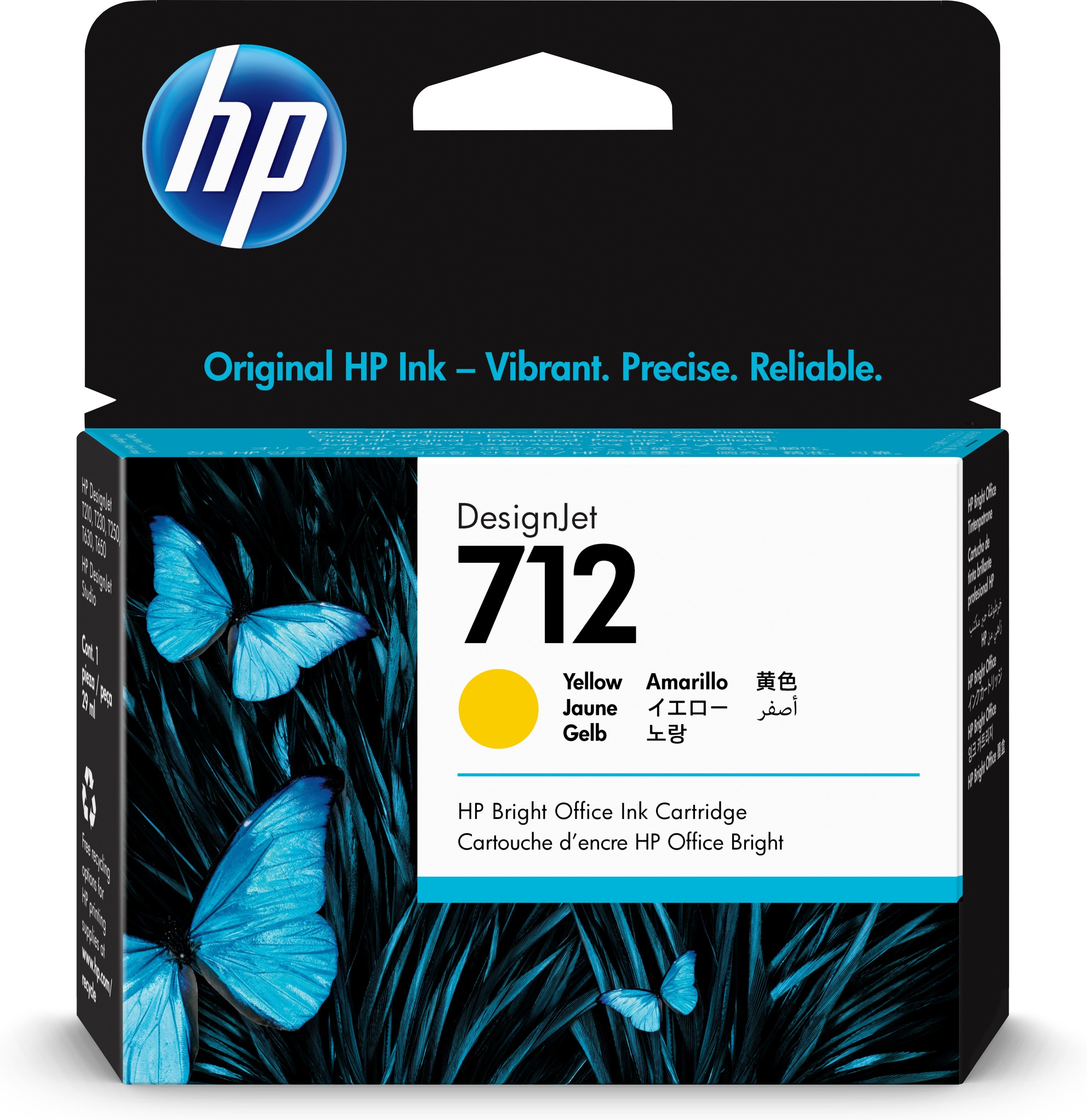 Tinta hp 712 3ed69a - amarillo, 29ml