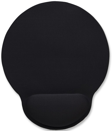 434362 mouse pad con descansa muñecas - el material de gel promueve la posición adecuada de la mano y la muñeca, color negro