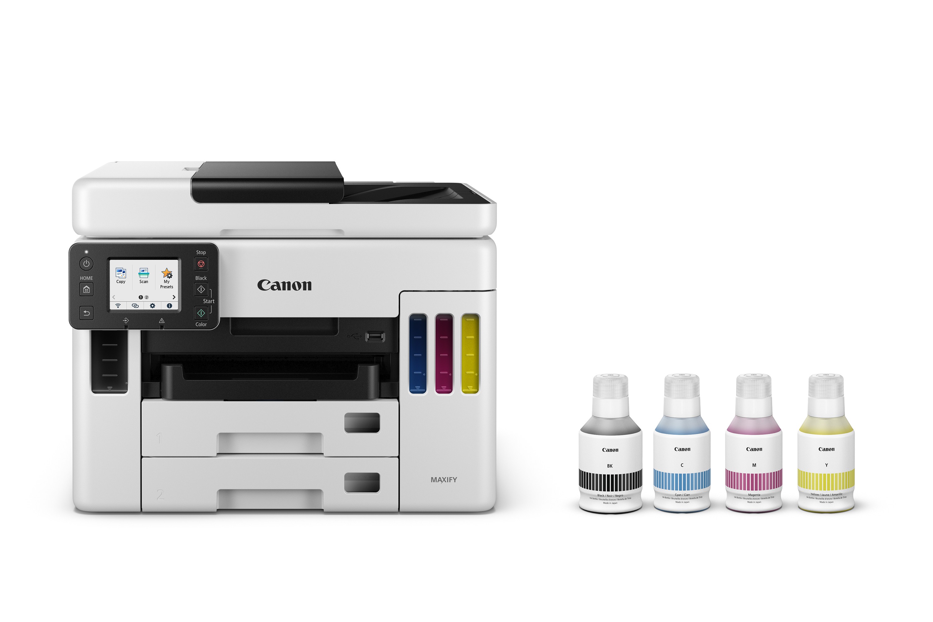 Impresora multifuncional canon maxify gx7010 - tecnología tinta continua. impresora, copiadora, escáner y fax. pantalla táctil en color de 2.7 pulgadas