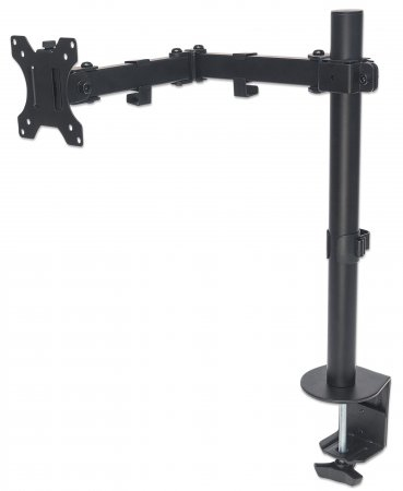 461542 soporte de escritorio para monitor soporta monitores de 13 a 32 pulgadas - hasta 8 kg, movimiento de brazos de doble articulación, negro