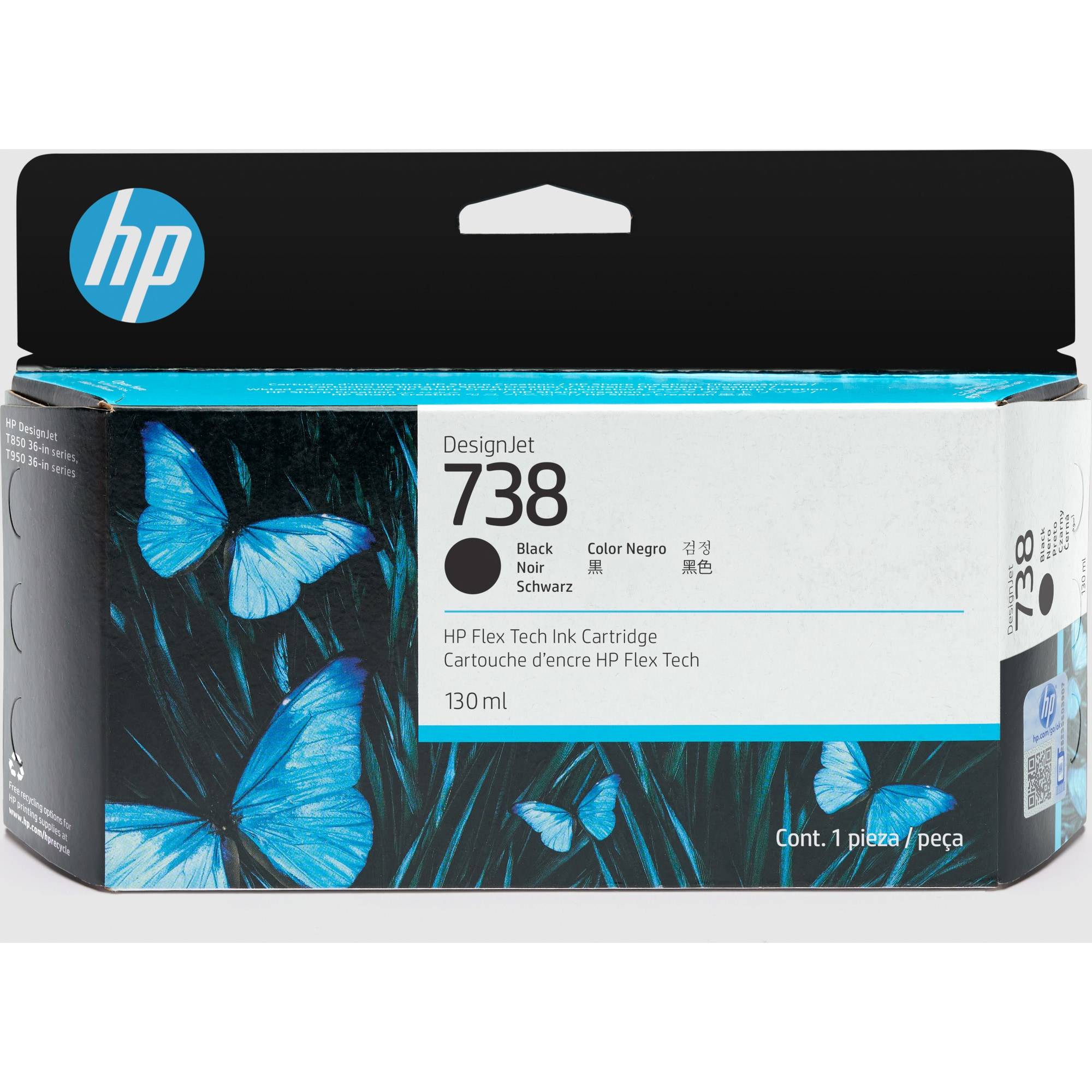 Tinta hp 738 negro 498n4a 130ml