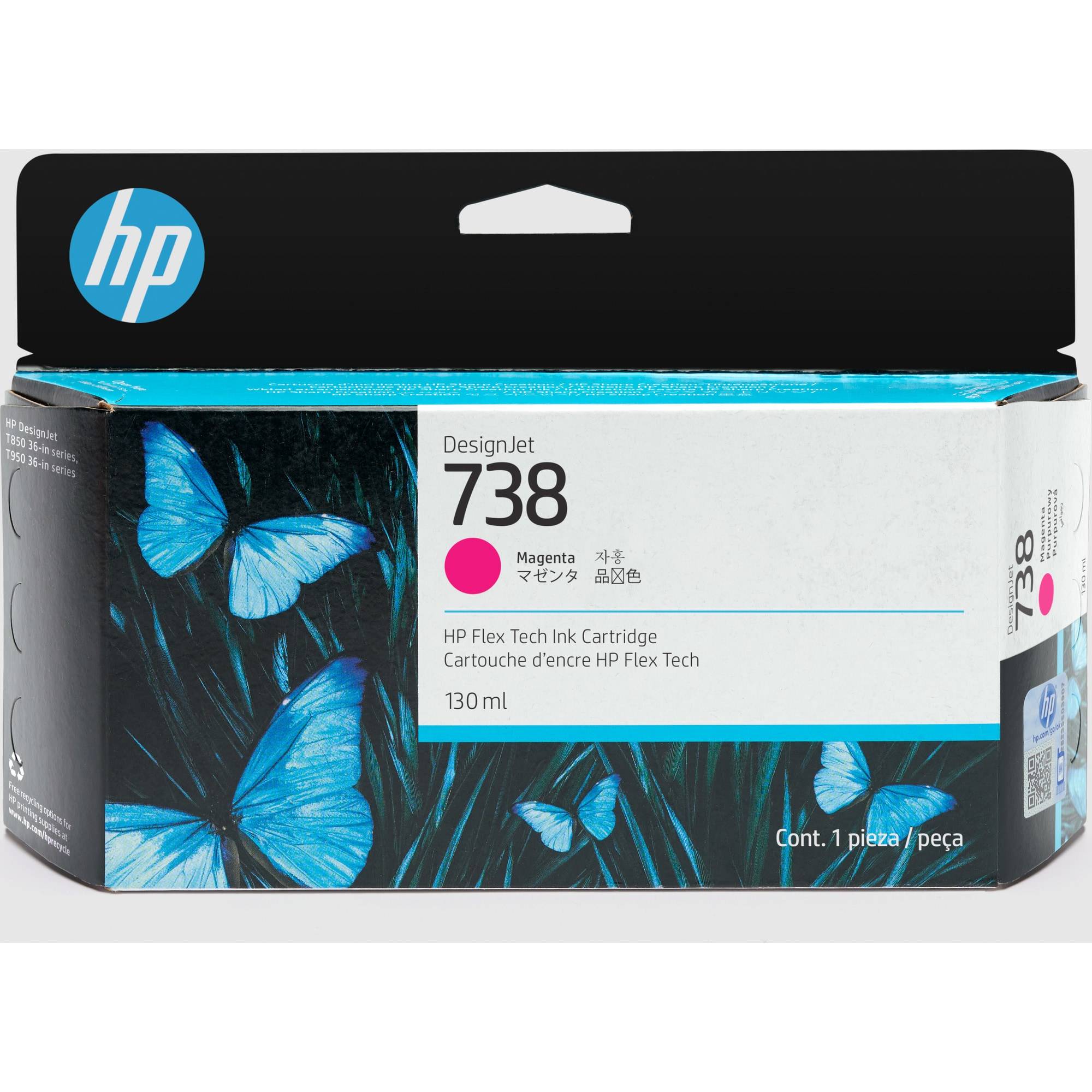 Tinta hp 738 magenta 498n6a 130ml