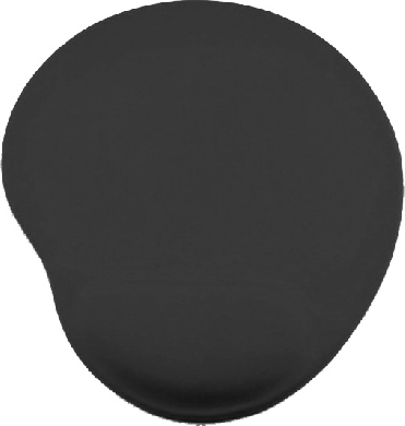 Mouse pad - c/ almohadilla tipo gel, negro, antiderrapante, monótono, 24.5*21.5*0.2 cms, brobotix  500074n