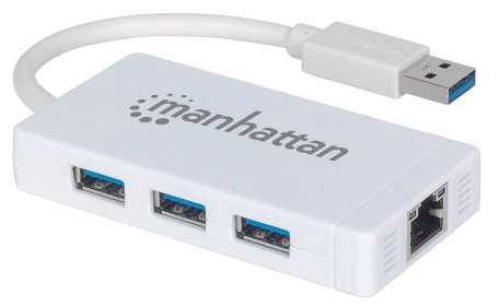 507578 hub de 3 puertos usb 3.0 con adaptador gigabit ethernet para ultrabook y macbook