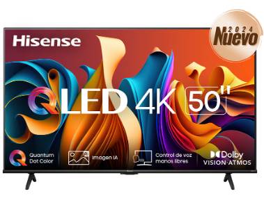 Televisor hisense 50qd6n - 50 pulgadas, qled, quantum dot, 4k uhd, 3840 x 2160 pixeles, google smart tv