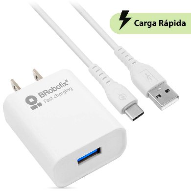 Combo carga rápida: cargador usb v3.0 + cable usb tipo 