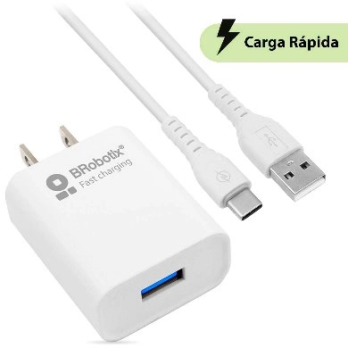 Combo carga rápida: cargador usb v3.0 + cable usb tipo 