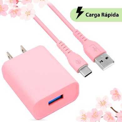 Combo carga rápida: cargador usb v3.0 + cable usb tipo 