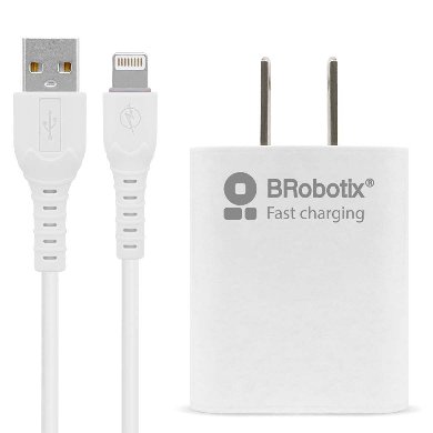 Combo carga rápida: cargador usb v3.0 + cable lightning. blanco (6001349) - brobotix