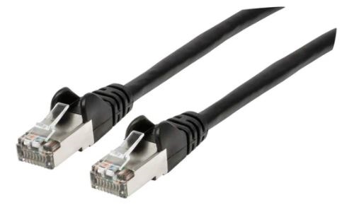 Cable de red cat6a s/ftp intellinet 741521 - 0.9 m, rj-45, rj-45, macho/macho, negro