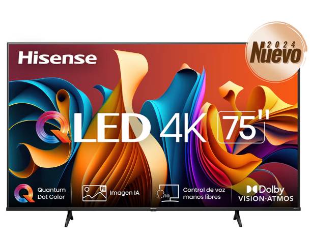 Televisor hisense 75qd6n - 75 pulgadas, qled, quantum dot, 4k uhd, 3840 x 2160 pixeles, google smart tv