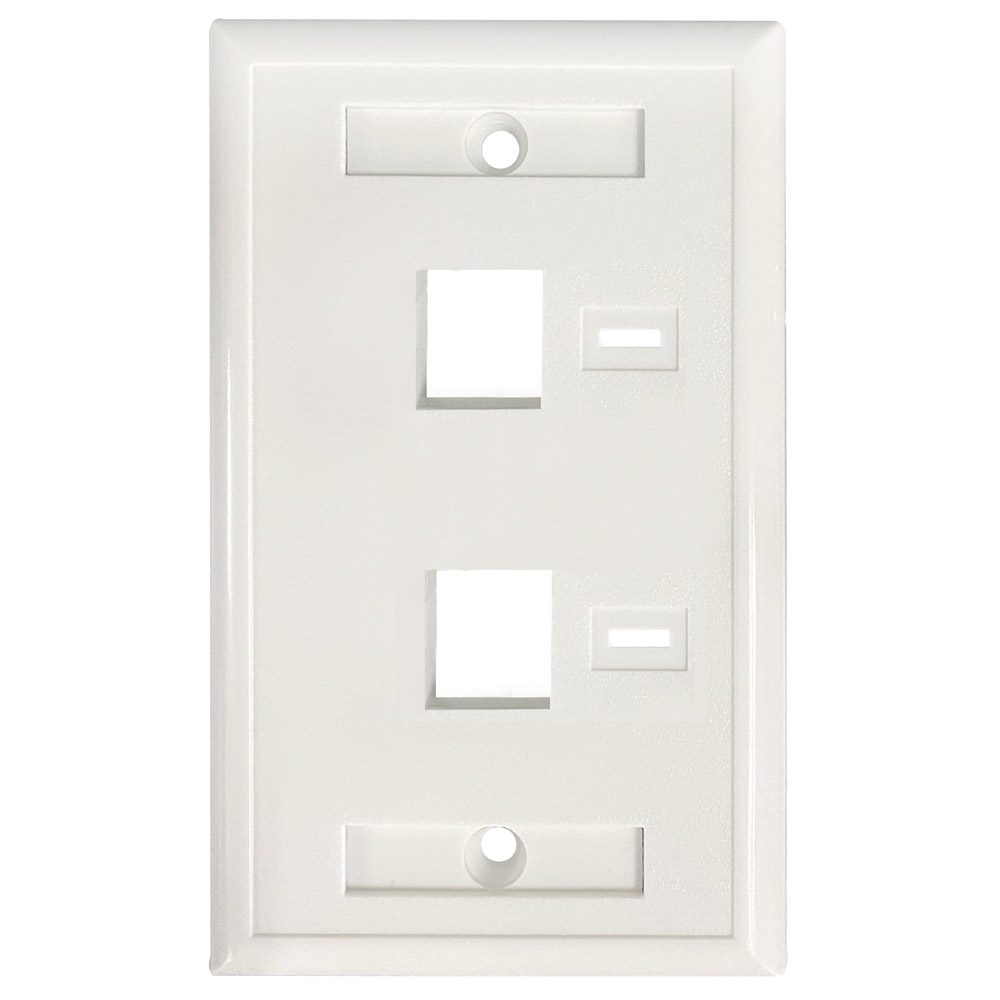 Face plate 772396 intellinet - blanco 2 perf. etiqueta