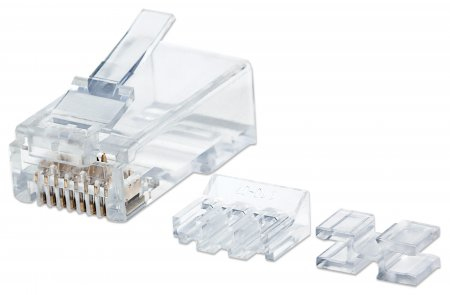 Plug cat6a intellinet 790550 - transparente