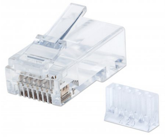 Plug cat6 intellinet 790611 - transparente