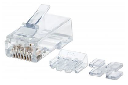 Plug cat6a intellinet 790673 - transparente