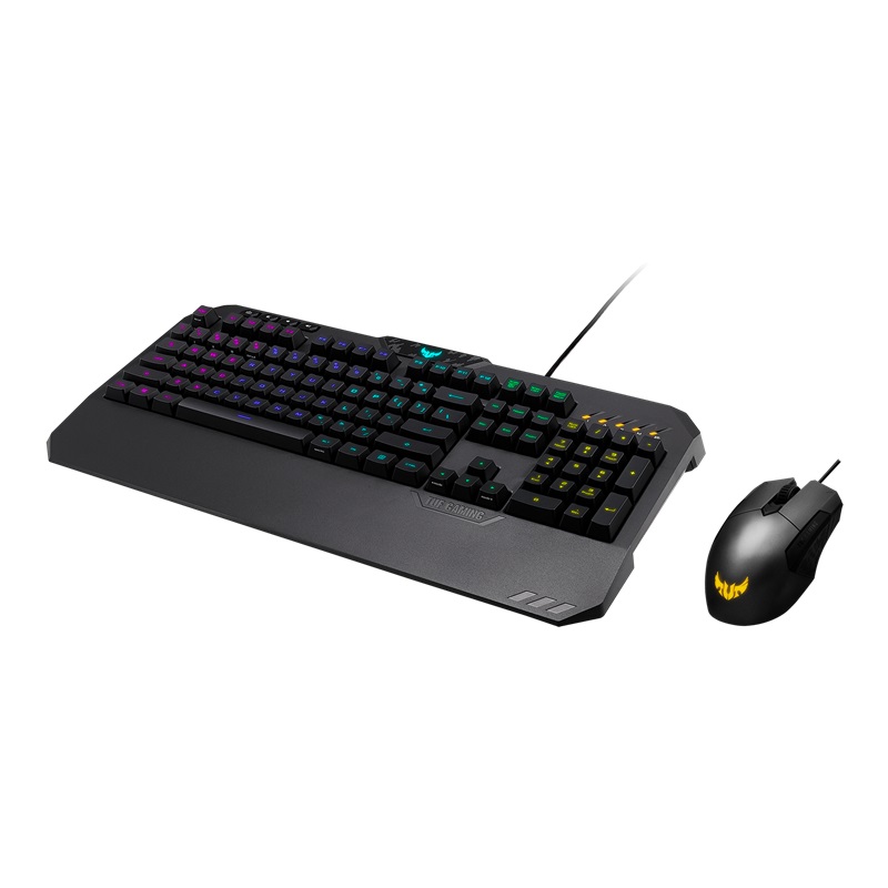 Kit de teclado asus cb02 tuf gaming combo/us - usb, juego, negro