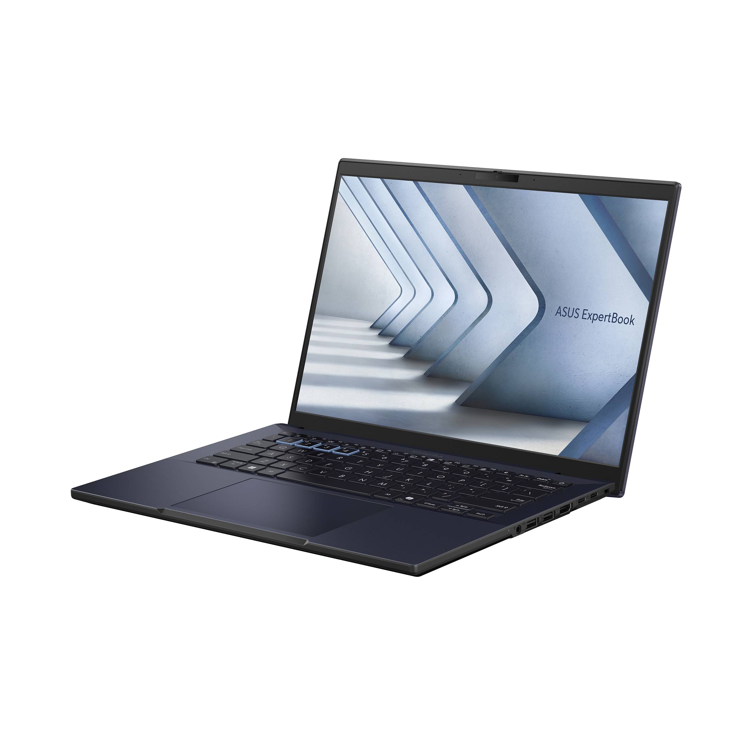 Laptop asus expertbook b3404cva-i516g512-p1 14 intel core i5-1335u 512gb ssd ram 16gb windows 11 pro negro gráficos intel® uhd wi-fi 6e  mil-std 810h