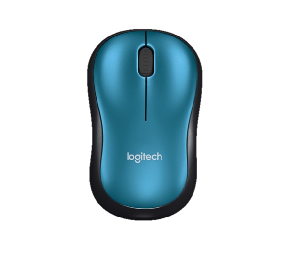 Mouse logitech m185 - negro, 3 botones, rf wireless+usb, óptico