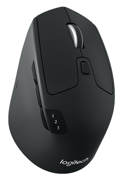 Mouse inalambrico logitech  m720 triathlon - negro, bluetooth, easy-switch