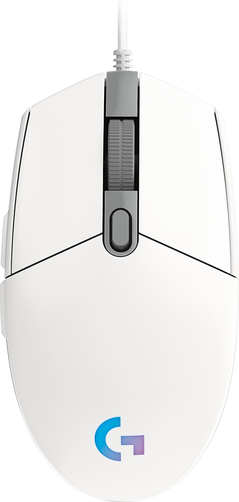 Mouse logitech g203 - usb, juego, 200-8.000 dpi, color blanco