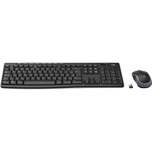 Kit de teclado y mouse logitech mk270 - estándar, negro, 10 m