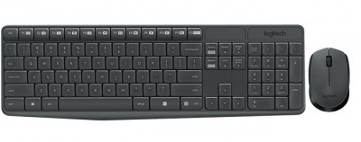 Kit de teclado y mouse logitech - negro, 10 m