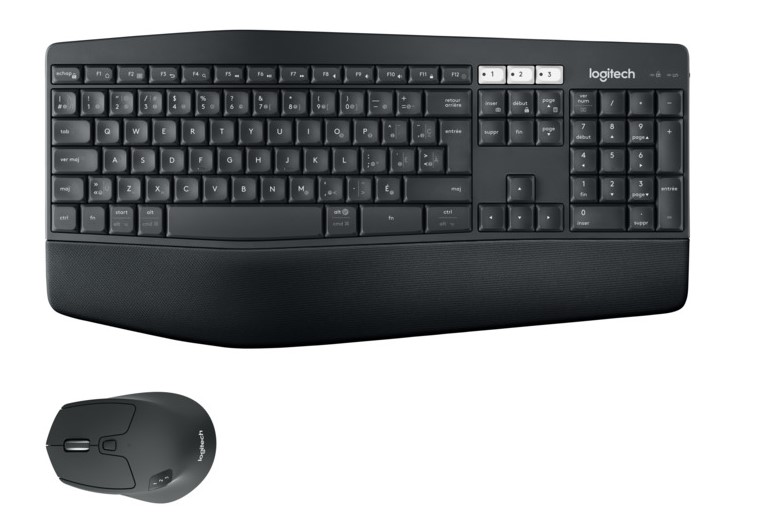 Kit de teclado y mouse logitech mk850 - negro, 10 m, 1000 dpi