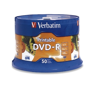 Disco dvd-r verbatim 95137 - dvd-r, 4.7 gb, 50, 16x, 120 min