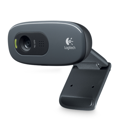 Cámara web logitech c270 - 3 mp, 30 fps, usb, negro, 1280 x 720 pixeles