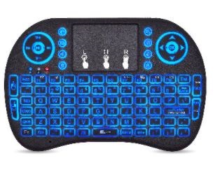 Teclado mini inalámbrico - recargable, iluminado rgb  (963814), brobotix.