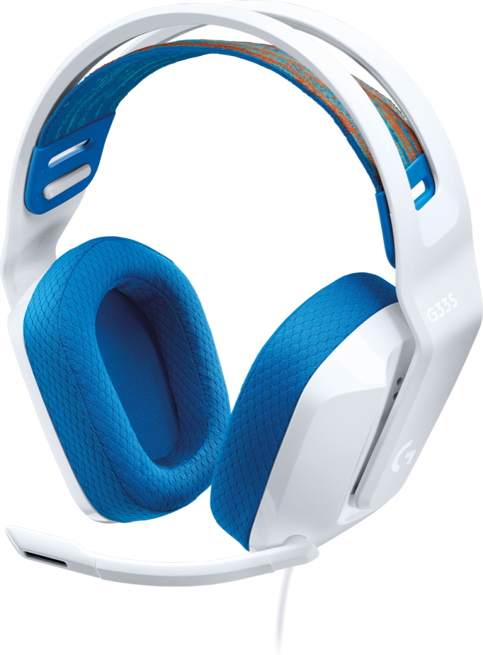 Diademas logitech g335 - diadema, blanco/azul