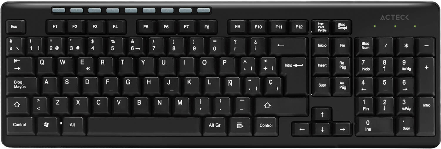 Teclado acteck ac-913973 - inalámbrico, negro