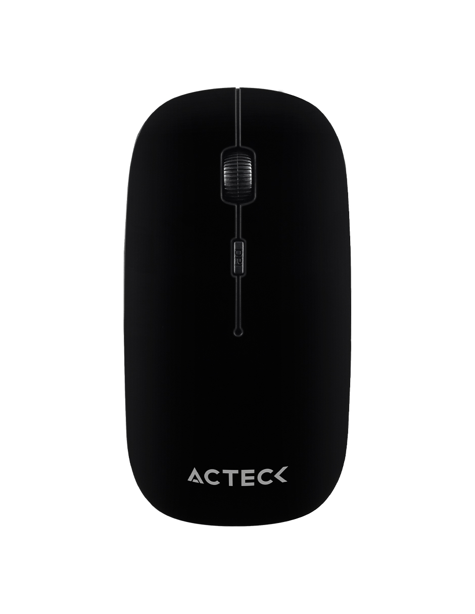 Mouse acteck inalámbrico 2.4 ghz 1600 dpi 3 lvls windows-linux-mac os slim negro optimize mi210