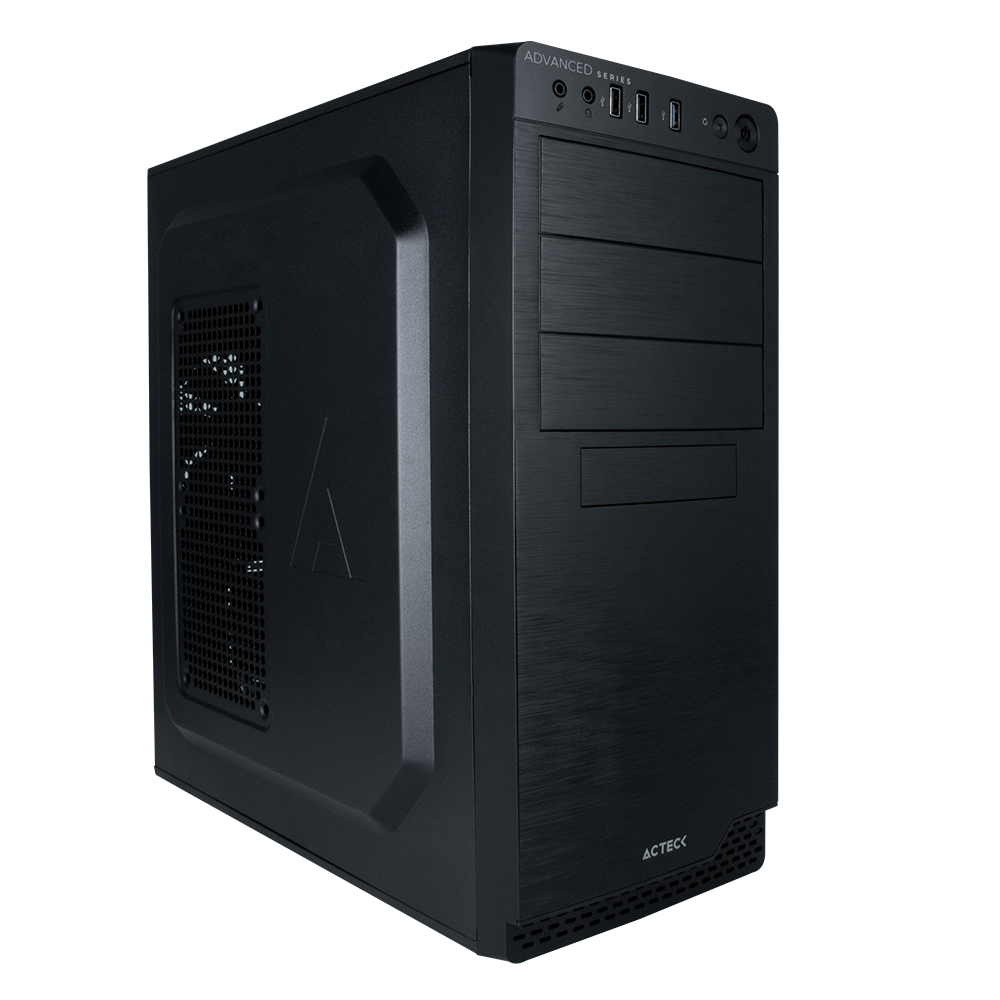 Gabinete acteck  milan gm470 mid tower atx - micro atx y mini itx usb 3.0 fuente 500w 1 vent